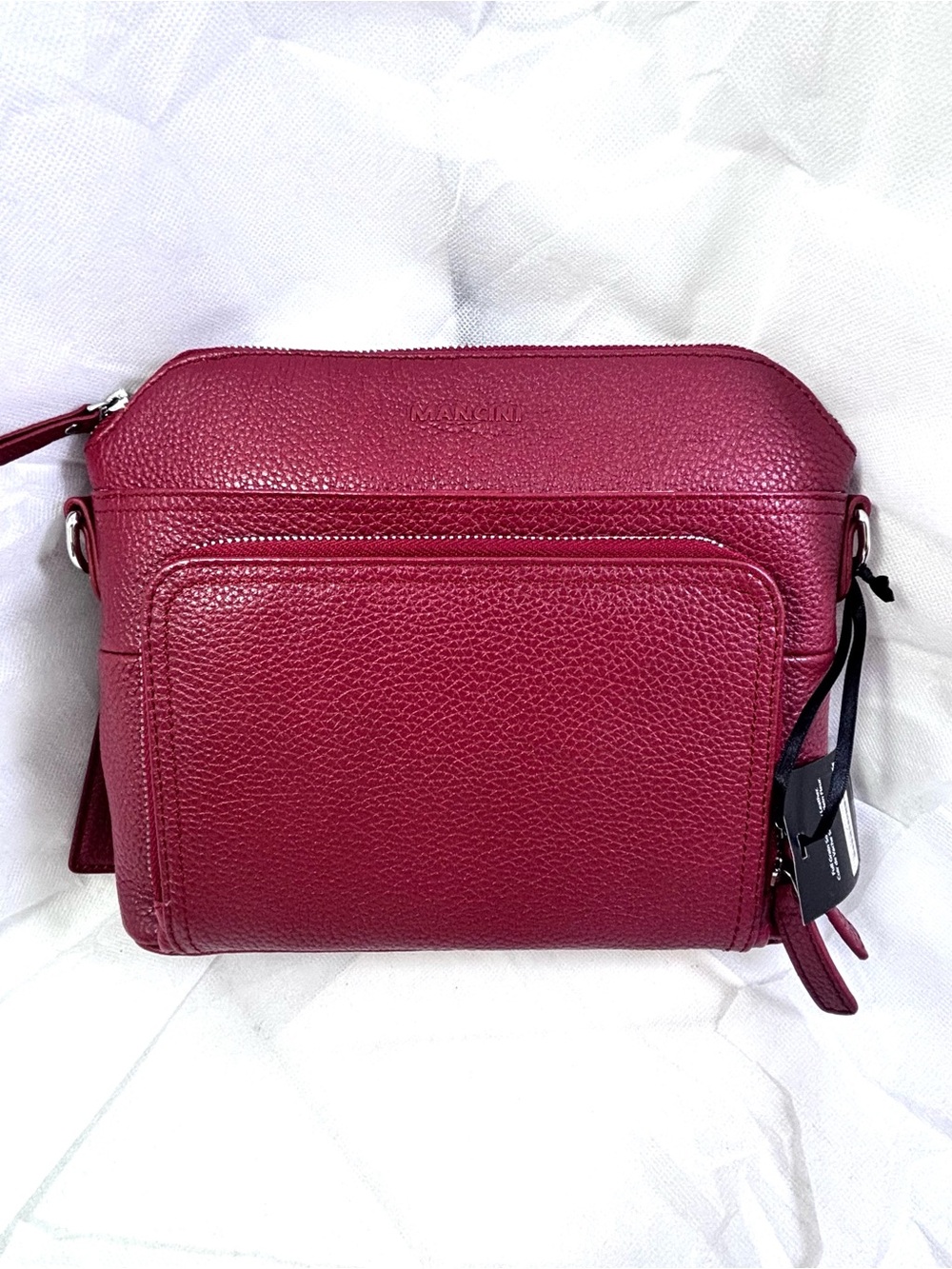 Mancini Sheilagh Organizer Bag. Red/Silver.
